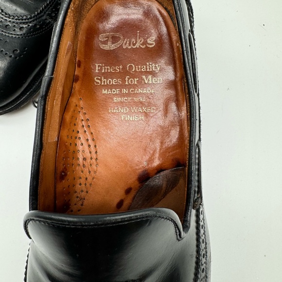 Vintage Dack’s loafers Made in Canada 10 1/2 black leather - Picture 3 of 10